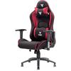 ITEK PLAYCOM FM20 Sedia Gaming ergon. Rossa, schienale reclinabile, braccioli e poggiatesta regolabili, sup. lombare, comfort e design, ideale come sedia ufficio,sedia per studio o poltrona per gamer