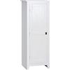 HOMCOM Armadietto portaoggetti a buffet da cucina per bagno, stile classico, con 3 ripiani regolabili, altezza 120 cm, in legno, bianco