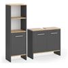Vicco Set di mobili da bagno Karli, Antracite/Rovere dorato, 63.8 cm