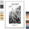 FRAMO35 35x50 Cornice (Bianco Pino) in MDF Fatta a Mano con lastra di Vetro Artificiale antiriflesso a Prova di Rottura e Robusta Parete Posteriore in MDF, Larghezza Cornice: 35 mm