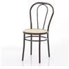 Generico Sedie Thonet Vienna Struttura in Ferro e Seduta in finta Paglia Ideali per Cucina, Bar Osteria e Ristorante Marrone 1 pezzo