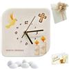 Doni Bomboniere Cresima 1 pz Orologio in Ecopelle con Stampa con Simboli Sacri Santa Colomba Croce e Candela Personalizzabile Artigianale Complete Regalo Originale (MOD. 23-22 x 22 cm)