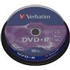 Verbatim® Mandrino DVD+R riscrivibile 4,7 GB 16 x (10 pezzi) Riceverai 1 confezione da 10