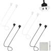 HOTUT 4 Pezzi Cordino Anti-Smarrimento per AirPods, Cinghie Magnetiche Anti-Perdita per Cuffie e Auricolari Senza Fili Wireless, 70cm Anti Smarrimento Cinghie in Silicone, Nero e Bianco