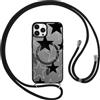 Yoedge Cover Magnetica per iPhone 13 Pro 6,1 con Cordino, Compatibile con MagSafe, Aesthetic Stella Disegno Custodia con Tracolla Laccio Corda Collana, Traslucida Silicone TPU PC Antiurto Case, Nero