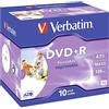 Verbatim 10 DVD + R, stampabili con stampante a getto d'inchiostro, ID Brand, 4,7 GB