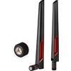 Superbat Antenna WiFi Doppia Banda 2,4 GHz 5 GHz 5,8 GHz Antenne WLAN SMA Maschio 8dBi per PC Desktop Scheda Madre Scheda PCI WiFi Bluetooth Router Rete Wireless (2 pezzi)