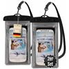 Active Peak® Custodia Impermeabile Smartphone Set da 2 - Borsa Subacquea per iPhone, Samsung e altri modelli fino a 6,5 - Ideale per Mare, Piscina, Viaggi e Outdoor