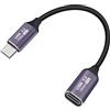 YINGAYOU Prolunga Cavo USB C Maschio e Femmina 20 Gbps Prolunga USB C 3.2 Gen 2 Corto 120W 24V 5A per Computer Portatili, Tablet, Smartphone (Dritto, 0.2 m/0.6 ft)