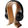 BORDEAG Supporto per cuffie in legno, 25 cm, in legno, per cuffie, in legno di quercia, universale, in legno, per ufficio, soggiorno e regalo