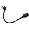 System-S Cavo USB 23 cm Tipo A 3.0 (Femmina) a USB Tipo A 3.0 (Maschio) 90 Gradi Angolo Destro 23 cm, Nero