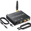 PROZOR DAC Convertitore Audio Digitale 192 khz con Ricevitore Bluetooth 5.0 Convertitore Coaxial Toslink ad Analogico Stereo L/R con 3.5mm Jack Adattatore Audio Supporta ON/OFF