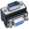 DTECH Adattatore angolare VGA a 90 gradi da VGA a VGA a presa femmina a 15 poli