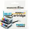Mondo Stampa LC123 XL Multipack 4 Colori Alta Resa per Brother DCP-J132W, MFC-J4410DW, MFC-J470DW, J6520DW, J870DW - Asciugatura Rapida