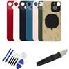 Expert-mobiles Vetro posteriore compatibile per iPhone 13 + strumenti e adesivo 6 colori a scelta (rosso)