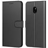 Tenphone Custodia a portafoglio per Samsung Galaxy J3 2017 (J330), in pelle, con funzione di supporto, per Samsung J3 2017 (5 pollici), colore: Nero