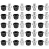 QUARKZMAN Guida Griglia Altoparlante Plastica Metallo Nero Tipo Sfera Snodo Cornice Scatola Corpo Fissaggio Fermaglio Chiusura 6mm x 11mm Per Parti Altoparlante Accessori 20 Coppie