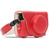 MegaGear MG1139 Sony Cyber-shot DSC-RX100 VI, DSC-RX100 V, DSC-RX100 IV, DSC-RX100 III Ever Ready Custodia in finta pelle per Fotocamera con Tracolla - Rosso