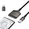 LAIVIYA Adattatore da USB 3.5 a SATA, Cavo da SATA a USB, Convertitore Esterno Plug&Play per Trasferimento dati da SSD o HDD Con Adattatore da USB a Type-C(0.4M)
