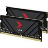 PNY XLR8 Gaming 32GB (2x16GB) DDR4 DRAM 3200MHz (PC4-25600) CL20 1.2V Dual Channel Overclocked Notebook/Laptop (SODIMM) Computer Memory Kit - MN32GK2D43200X