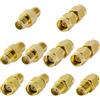 ACONRFTOL 10-Pack SMA RPSMA Adapter Kit, Set di connettori coassiali da 50 Ohm Include SMA maschio/femmina e RPSMA maschio/femmina per router WiFi, drone FPV, antenna