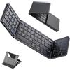 Jaxiyun Tastiera Pieghevole con touchpad, Mini Tastiera Wireless Bluetooth Silenziosa con tastierino numerico, Tastiera Portatile Ricaricabile per Android, Windows e iOS telefoni, QWERTY