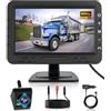 Hodozzy Kit di Telecamera per Retromarcia con Telecamera 360°, 1080P 4,3 Pollici HD Telecamera Posteriore Monitor, Visione Notturna a Colori IP68 Impermeabile Telecamera per Auto con DIY Linee Guida