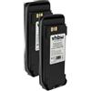 vhbw 2x batteria compatibile con Motorola MOTOTRBO DP3600, DR3000, DP3601 radio (2600mAh, 7,4V, Li-Ion) + clip