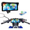 SIXTOP Schermo CarPlay per Moto, CarPlay e Android Auto Wireless per Moto, Touchscreen Impermeabile da 8,1 Pollici, Audio Bluetooth, Navigazione GPS, EQ, Siri