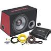 Ground Zero GZ BASS Kit 12.300X + cavo - Subwoofer attivo 30 cm con 300 Watt (RMS: 200 Watt)