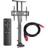 Maclean Supporto per TV elettrico regolabile in altezza per TV da 37 a 65, ascensore con telecomando, max. 50 kg, max. VESA 600 x 400 | MC-866 (supporto TV + cavo HDMI 2.0 1,8 m)