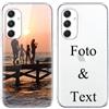 Yoedge Cover Personalizzata Custodia per Samsung Galaxy A54 5G 6,4 Personalizzato con Foto Testi Disegni Personalizza Custodia Immagine, Antiurto Trasparente Personalizzabili Case per Samsung A54 5G