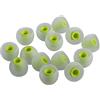 Xcessor (S 7 paia (14 pezzi) di ricambio in silicone per auricolari di piccole dimensioni, gommini di ricambio per cuffie intrauricolari popolari, trasparente/verde