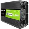 Green Cell Inverter LCD 2000W/4000W 12V a 230V Onda Sinusoidale Pura | Convertitore DC/AC con display LCD per auto, camper e roulotte