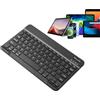 Vitsrisea Tastiera wireless portatile, tastiera wireless ricaricabile - tastiera ultra -slim, compatta e leggera - di computer silenziosa, ricaricabile e piatta per smartphone