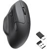 Keychron M7 Mouse senza fili per computer, 26K DPI ottico, 2,4 GHz/Bluetooth/Cavo con pulsante Macro 63g leggero ed ergonomico, fino a 70 ore di lavoro per laptop macOS/Windows - Nero
