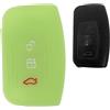 mt key KEYLESS Custodia in silicone per chiave auto verde fluorescente compatibile con Ford C-Max Focus Kuga Mondeo