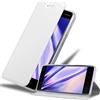 Cadorabo Custodia Libro per Nokia 8 2017 in CLASSY ARGENTO - con Vani di Carte, Funzione Stand e Chiusura Magnetica - Portafoglio Cover Case Wallet Book Etui Protezione