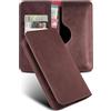 moex Custodia a portafoglio per Honor Magic V3, con scomparto per carte di credito, in pelle vegana, a portafoglio, con protezione a 360 gradi, colore: rosso vino
