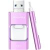 ZARMST Drive für iPhone 256GB, 4 in 1 USB Typ C Memory Stick, Photo Stick Externer Speicher Thumb Drive für iPhone iPad Android Computer, Violett
