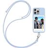 HBRYXJ Cover Personalizzata con Cordino per iPhone 15 Pro, Personalizzate Custom Case con Foto e Test, Custodia con Laccio Tracolla Cellulare Regolabile e Rimovibile Cordino (Multicolore)