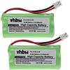 vhbw 2x batteria compatibile con Siemens Gigaset A12, A14, A120, A140, A140 TRIO, A140 DUO telefono fisso cordless (800mAh, 2,4V, NiMH)