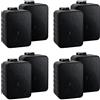 McGrey One Control BK MKIII Casse Acustiche 4 Coppie - Diffusori Compatti 10W RMS per Installazione, Studio o HiFi - Woofer 4, Tweeter 0,5 - Supporti Montaggio a Parete - Nero