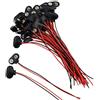 Oiyagai 30-Pezzi Connettore Clip per Batteria 9V, Cavo T-Type 15 cm con Fili Spellati - Progetti Fai-da-Te, Arduino, Elettronica Educativa