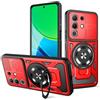 Jiajihua Custodia Compatibile con Infinix Note 50 Pro Plus 5G,Compatibile con Magsafe,Supporta la ricarica wireless Supporto magnetico per auto Cavalletto 2 in 1 [PC+TPU] Red