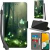 Haninsuze Cover per Samsung Galaxy A54 5G, Farfalla | Pelle PU Portafoglio, Porta Carte, Magnetica, Libro, Antiurto Custodia