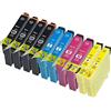 Generico KIT 10 CARTUCCE COMPATIBILI T1631 T1632 T1633 T1634 T1636 XL PER EPSON WORKFORCE WF-2630 WF-2760 WF-2540 WF-2530 WF-2520 WF-2510 WF-2010 WF-2650 WF-2660 WF-2750 (4 Nero,2 Ciano,2 Magenta,2 Giallo)