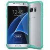 doupi PerfectFit AirClear Custodia per Samsung Galaxy S7 Edge, Cristallino Backcover e Protettivo Telaio Paraurti, Turchese