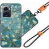 JEZSTHAI Cover Compatibile con Realme Narzo 50 5G Custodia in Silicone TPU Morbido con Cordino/Laccio Tracolla Cellulare,Antiurto AntiGraffio Protettiva Bumper Case con Disegno Motivi,Cover*A10