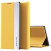 COQUE per Xiaomi 11T Pro custodia a patta,Custodia in pelle magnetica a patta destra per smartphone,Custodia per telefono TPU Custodia per Xiaomi 11T Pro-Giallo